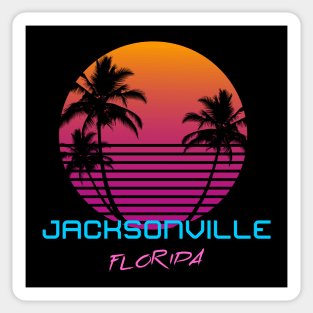 Jacksonville Florida Retro 80's Sticker